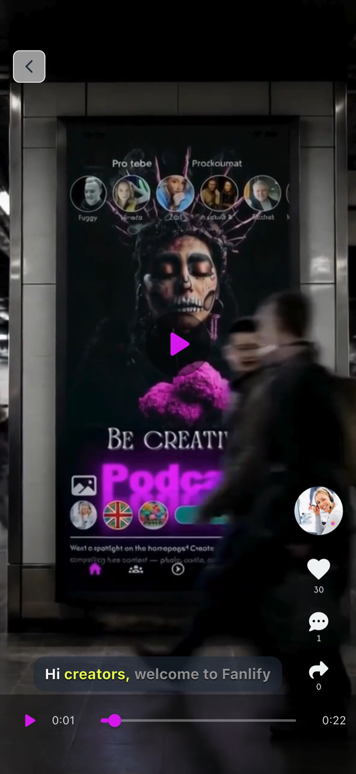 Fanlify video feed