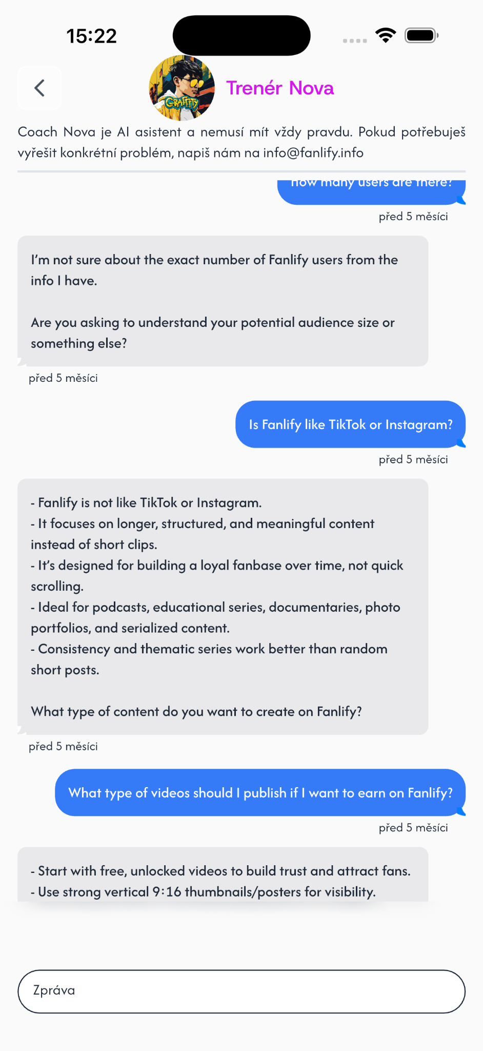 Nova helps a creator plan content and earnings