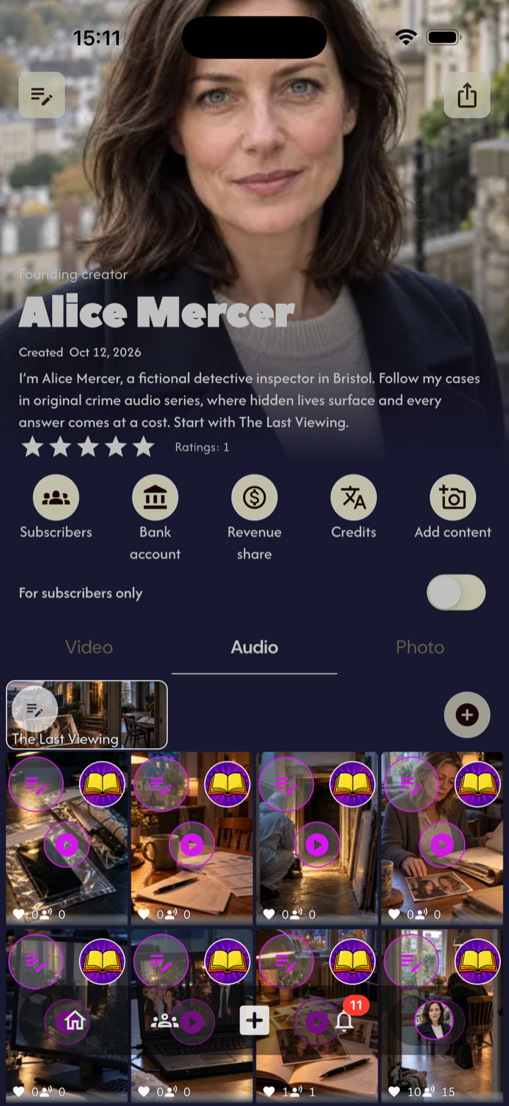 Alice Mercer — creator profile in Fanlify